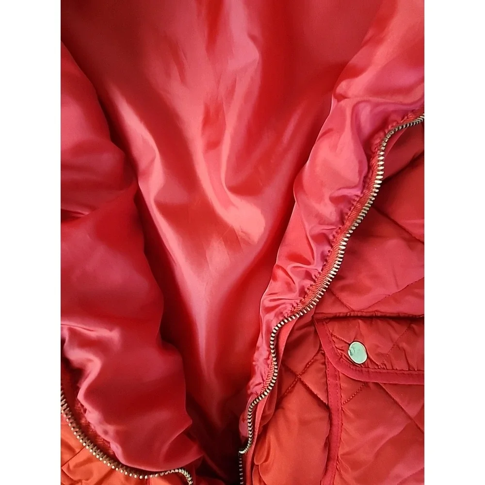 Workshop Republic Clothing Women's 3X Red Quilted Puffer Vest Full Zip‎ Pockets